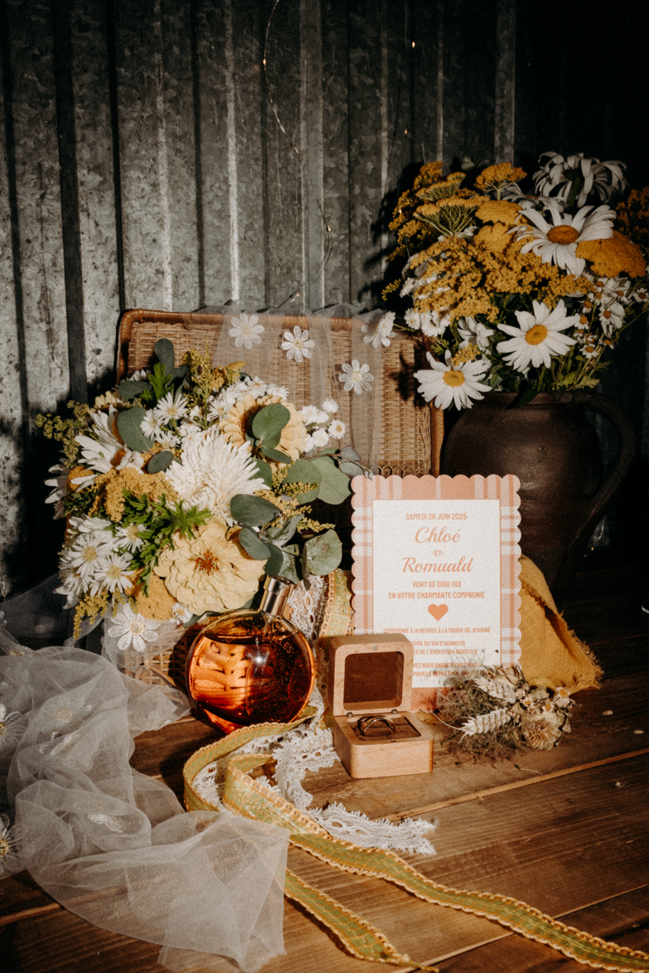 Photographe mariage mayenne, style année 50, champêtre