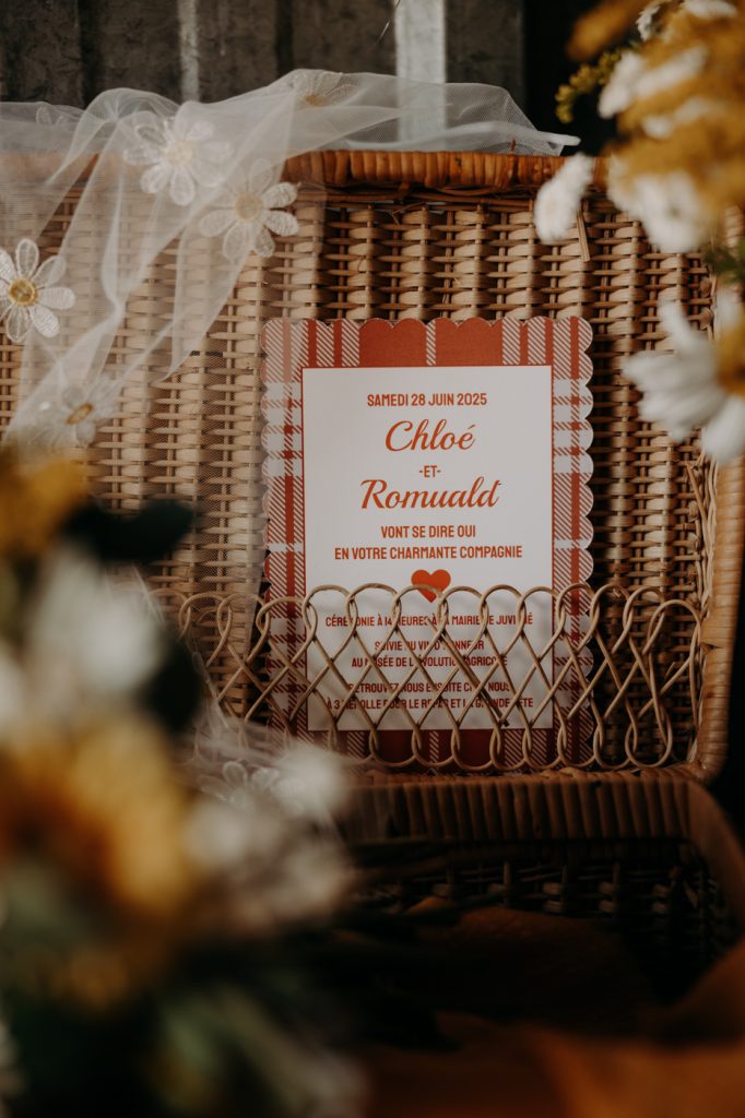 invitation mariage vintage