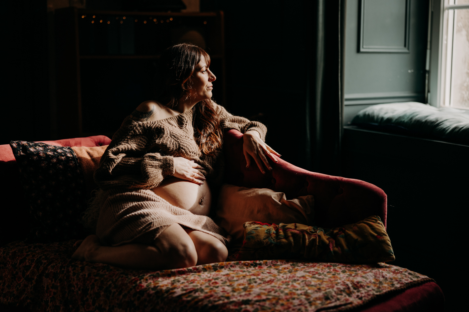 Séance photo grossesse maison chic brocante mode mayenne - 35