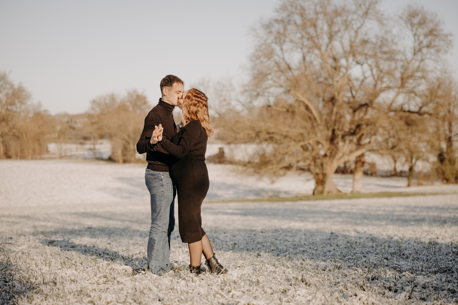 Seance photo grossesse mayenne, neige, hiver - 62