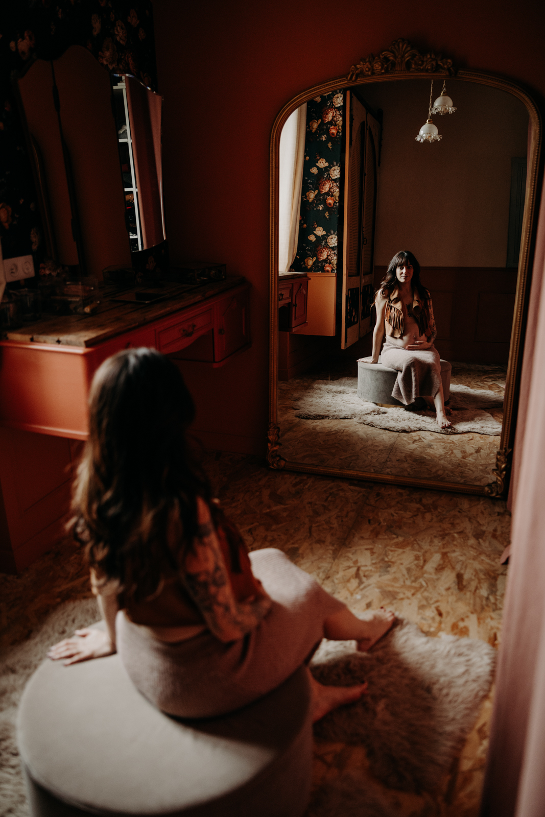 Séance photo grossesse maison chic brocante mode mayenne - 97